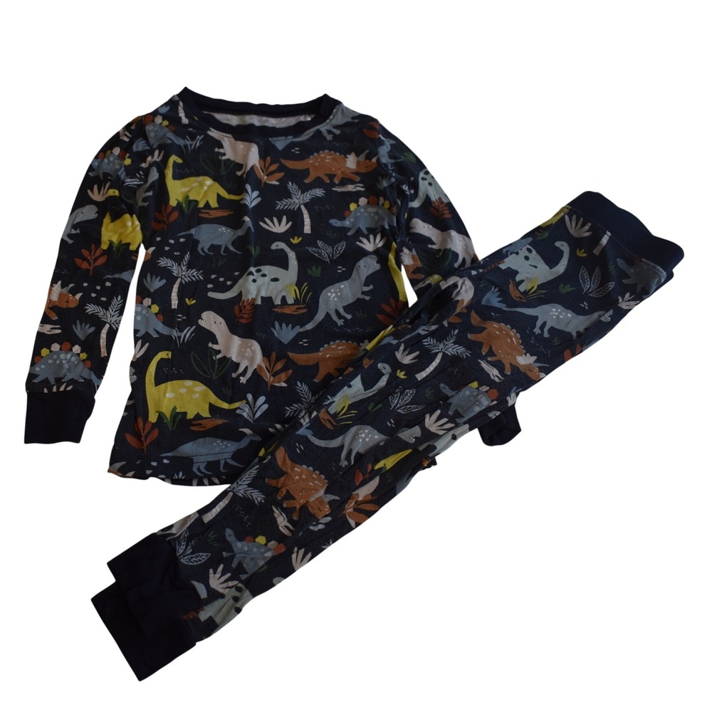 Little Sleepies 2T Jurassic Jungle Kids 2 Piece Pajama Long Sleeve Pants Set